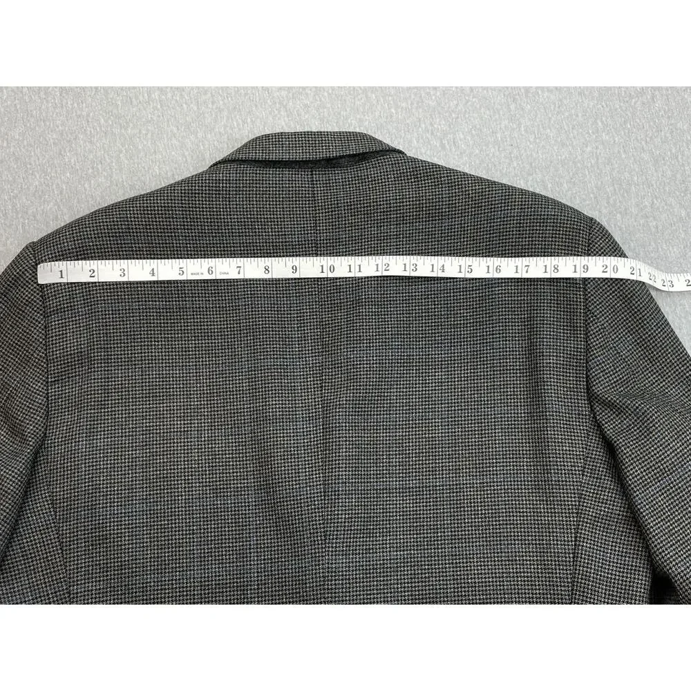 Jos A Bank Blazer Mens 43L‎ 100% Wool Houndstooth 2 Button Single Breasted